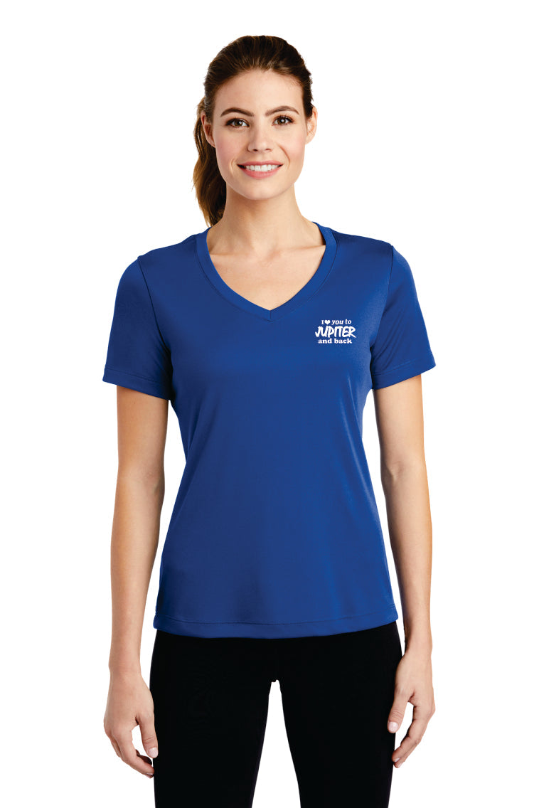 Ladies Colorful Logo Short Sleeve Sport Shirt