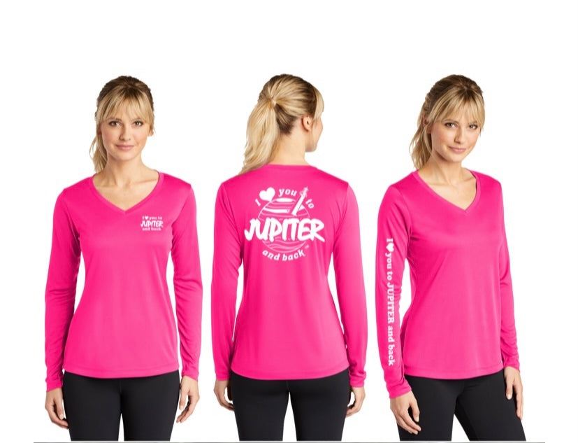 Long Sleeve V-Neck Moisture Wick Shirt