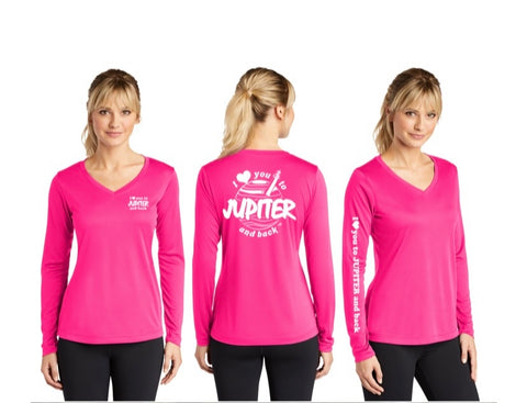Long Sleeve V-Neck Moisture Wick Shirt