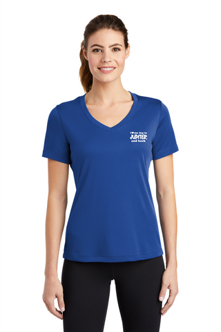 Dog Ladies White Logo Short Sleeve Sport Shirt